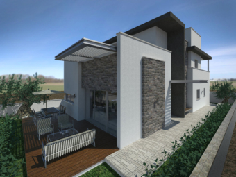 הדמייה של בית מגורים, להבים